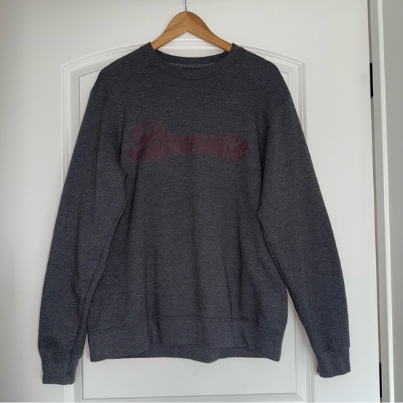 Charcoal Crew Neck Sweatshirt (Brunette) - Picture 2 of 7